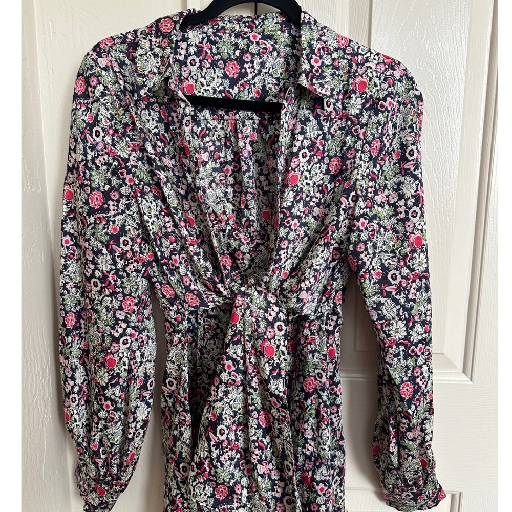 Cinq à Sept Quin Floral‎ Tie-Front Maxi Slit Dress Size 6? See Measurements - Picture 4 of 13
